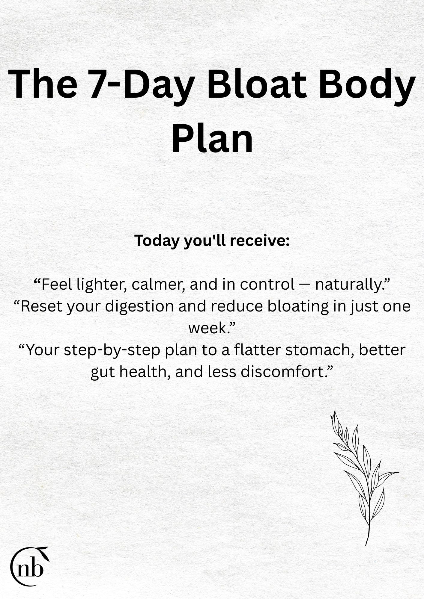 7-Day Bloat-Free Body Plan