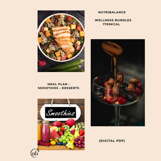 1700 kcal Wellness Bundle - Meal Plan, Smoothies & Protein Desserts (PDF Download)